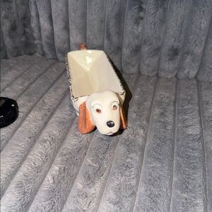 Vintage Ceramic Dachshund Cracker Tray